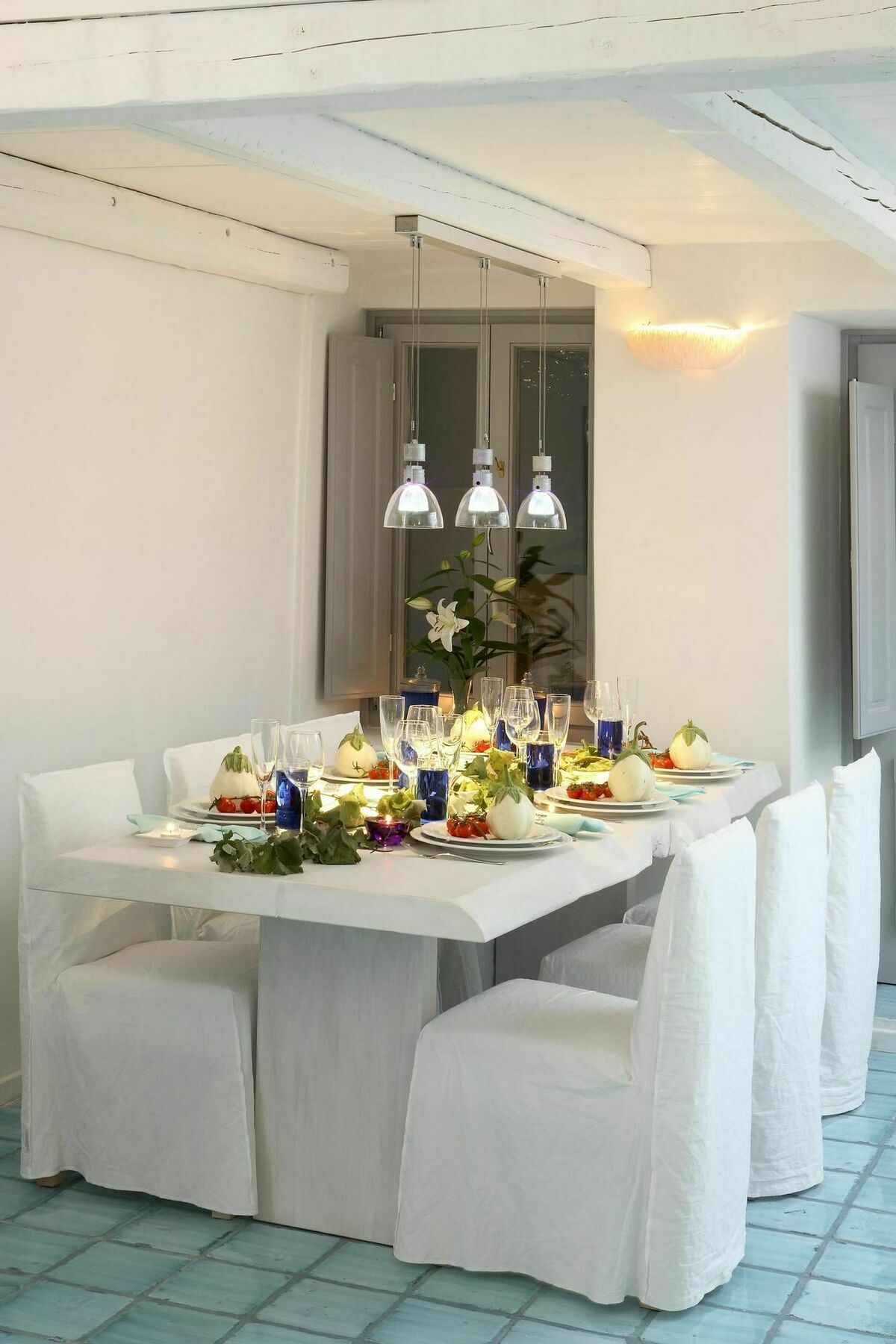 Blue Angel Villa Fira (Santorini) Restaurante foto